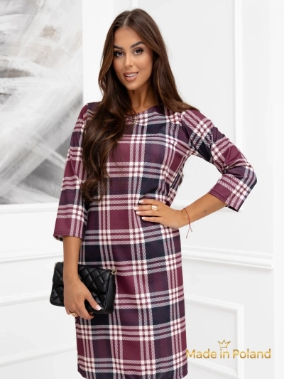 Mini-robe à carreaux Violetta pour femmes