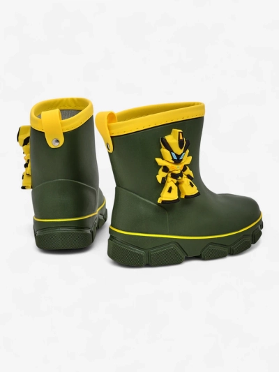 Royalfashion Bottes en caoutchouc pour enfants avec robot Power Robot