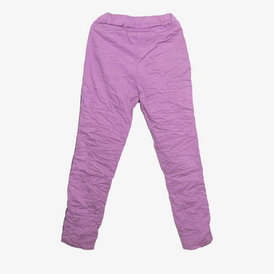 Pantalon de jogging violet à rayures - Vêtements