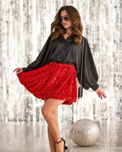 Jupe courte pour femme Royalfashion avec des sequins
