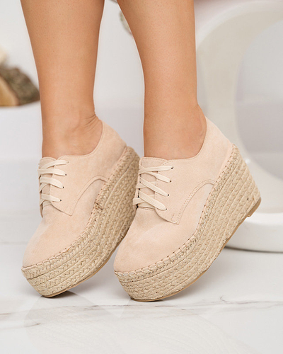 OUTLET Chaussures compensées beiges Jakaia- Footwear