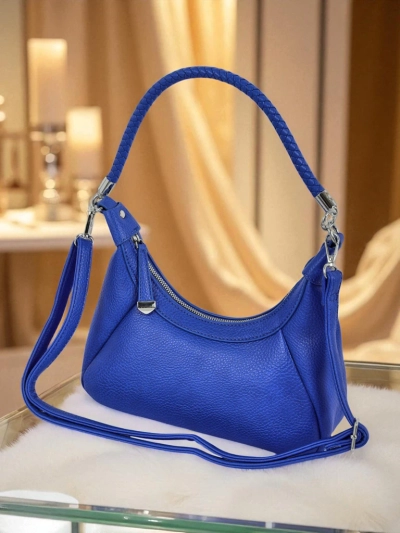 Royalfashion Petit sac à main pour femme en cuir écologique avec sangle décorative Lacquea