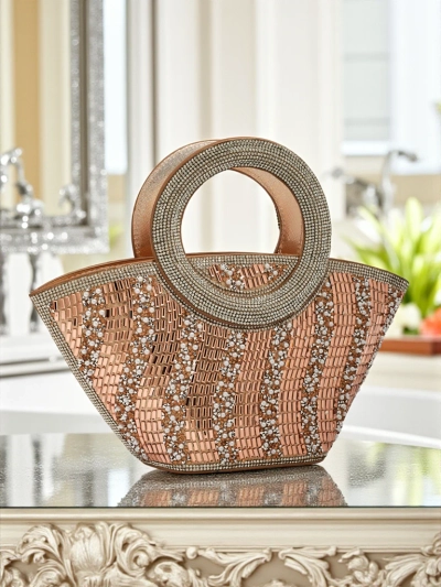 Petit sac à main pour femmes avec des zircons Sparkle Queen