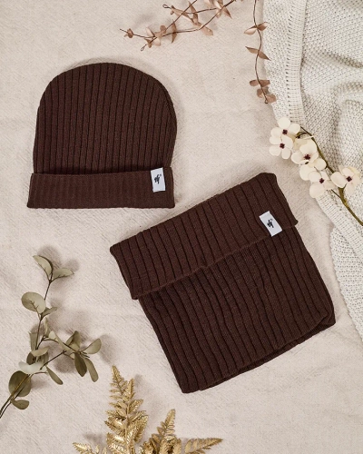 Ensemble d'hiver universel Royalfashion - bonnet avec cache-cou