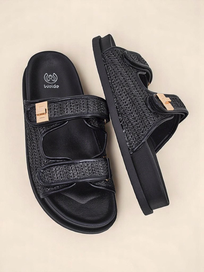 Mules Femme Royalfashion avec Design Tressé Delibeli