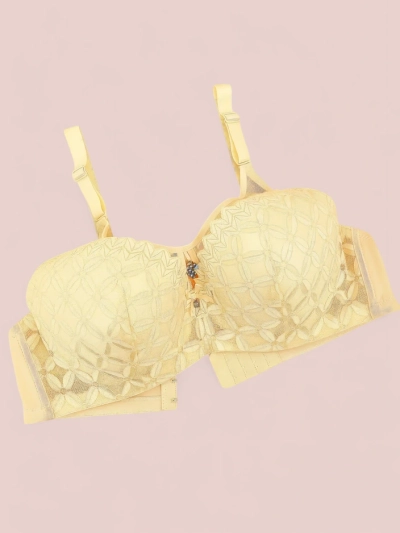 Soutien-gorge rembourré Royalfashion pour femmes avec dentelle