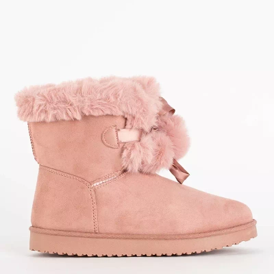 OUTLET Après-ski femme rose avec ruban et pompons Zalija - Footwear