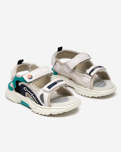 Sandales blanches pour enfants fermées par velcro Terija - Footwear