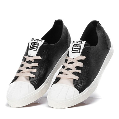 Sneakers noires - beiges Tottie - Chaussures 1