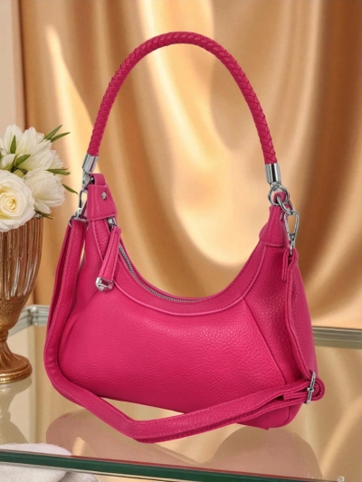 Royalfashion Petit sac à main pour femme en cuir écologique avec sangle décorative Lacquea