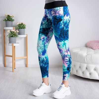 Leggings colorés avec une prédominance de bleu - Pantalon 1
