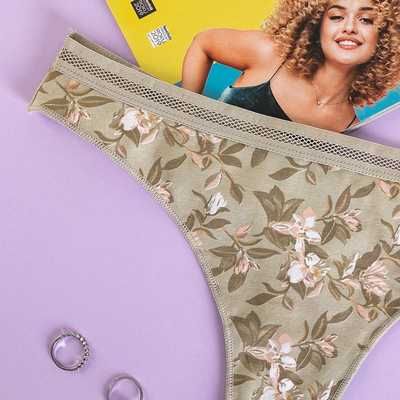 Tongs à motifs pour femmes, 3 / paquet - Sous-vêtements