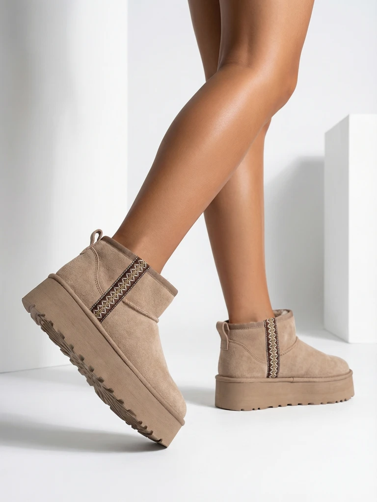 Bottes courtes Royalfashion pour femmes style bottes de neige Haluzi