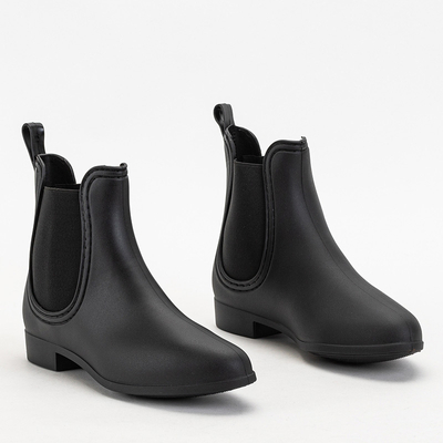 Bottes wellington mates Osehi noires à bout en amande - Footwear