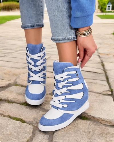 Royalfashion Bottes sportives pour femme à talon Pamstinsa
