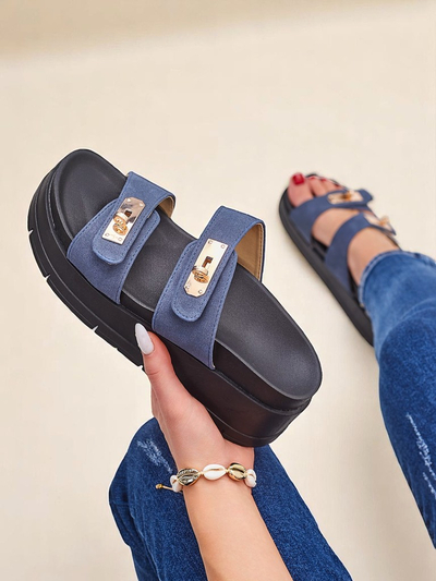 Sandales à plateforme avec boucles pour femmes Royalfashion Dalia
