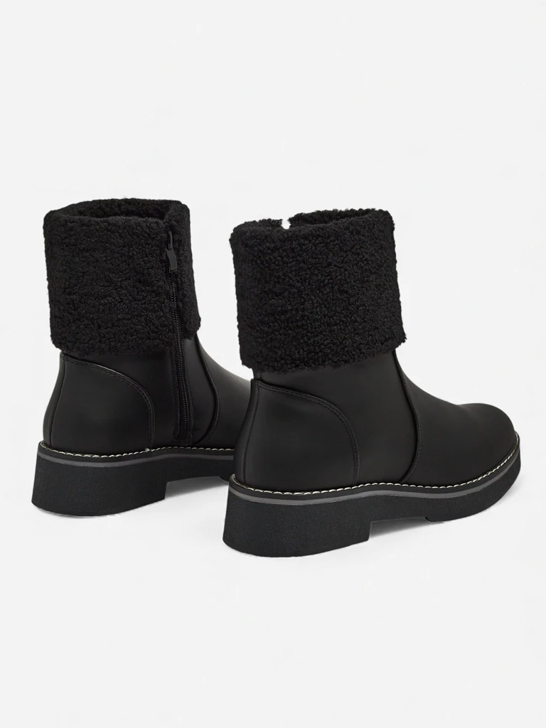 Bottines pour Femmes Luna Noires en Cuir Élégantes pour l'Hiver