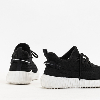 Fransi Chaussures de sport pour femmes noires et blanches - Chaussures