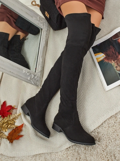 Bottes pour femmes au-dessus du genou en éco-daim Denvoria