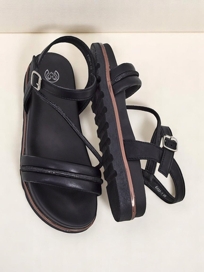 Sandales compensées femme Royalfashion avec strass Magnol