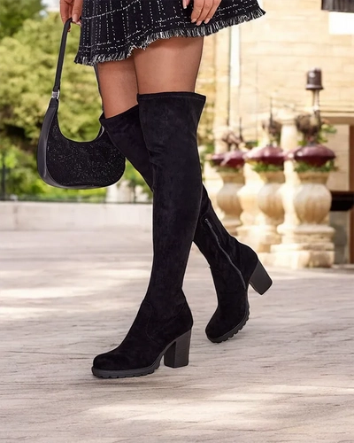 Bottes hautes pour femmes Royalfashion sur un talon Shevanes