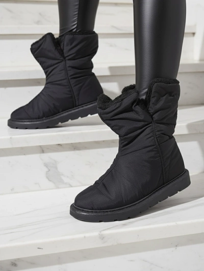 Luna Elegante Bottines d'Hiver Noires