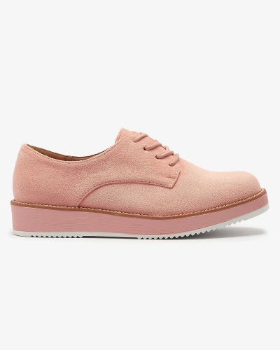 Demi-pointes à lacets a'la oxfords rose pâle pour femme Oksila - Chaussures