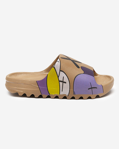 Pantoufles Elmino dorées pour femmes - Chaussures