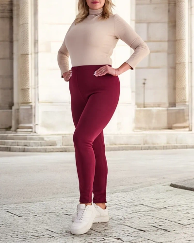Royalfashion Pantalon tregging isolé pour femme PLUS SIZE