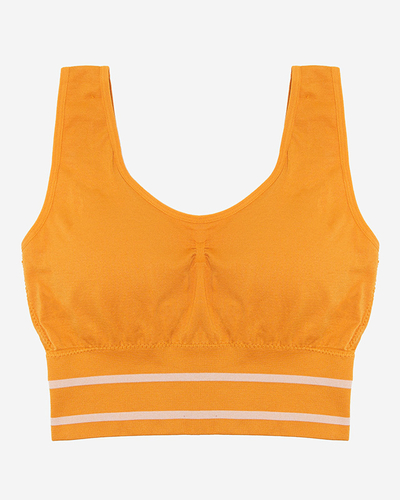 Brassière de sport femme moutarde - Sous-vêtement