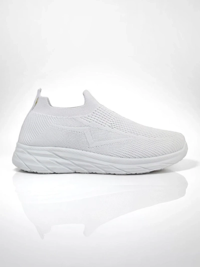 Royalfashion Chaussures de sport à enfiler pour femmes Whites