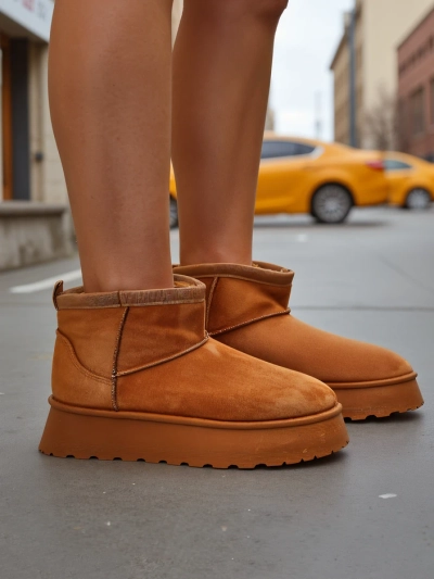 Royalfashion Chaussures courtes ressemblant à des bottes de neige pour femmes Fortesse