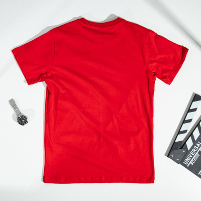 T-shirt imprimé homme rouge - Vêtements