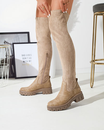 Cuissardes kaki pour femmes Liki - Footwear