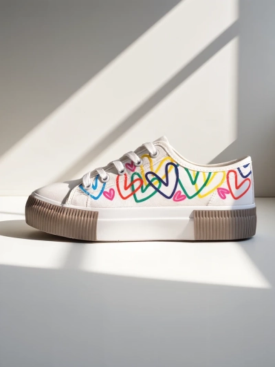 Baskets Royalfashion pour femmes avec imprimé cœur Sercess