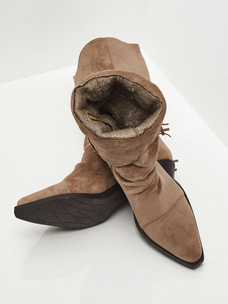 Bottines cow-boy à talons avec franges Selva