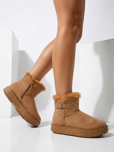 Royalfashion Bottes courtes de style bottes de neige pour femmes Aurelia Classico