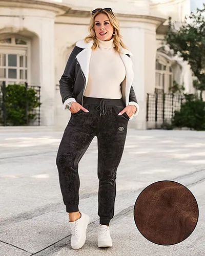 Royalfashion Pantalons de survêtement isolés pour femmes en GRANDE TAILLE