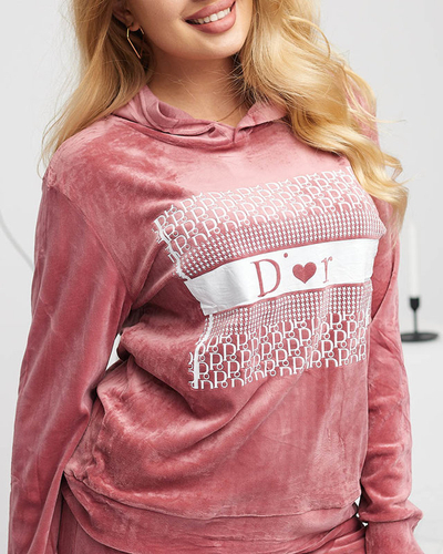 Survêtement femme avec imprimé rose - Vêtements