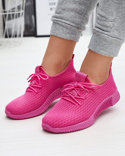 Fuchsia chaussures de sport en tissu pour femmes Vobbu- Footwear