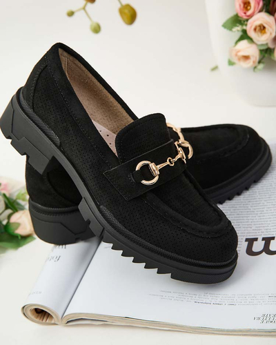 Royalfashion Mocassins ajourés femme avec chaîne Imerila