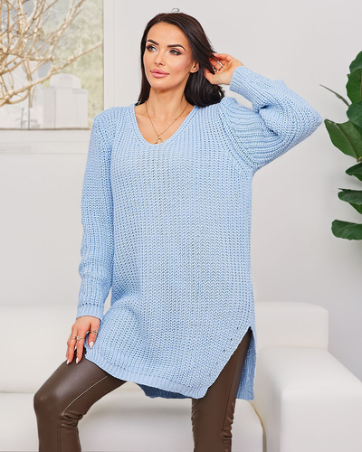 Royalfashion Pull long en maille pour femme