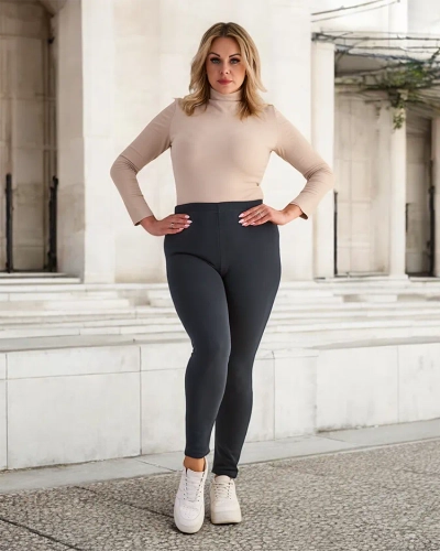 Royalfashion Pantalon tregging isolé pour femme PLUS SIZE