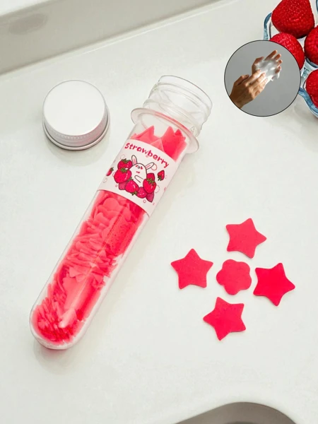 Royalfashion Savon en papier pour le voyage avec étoiles Fraise