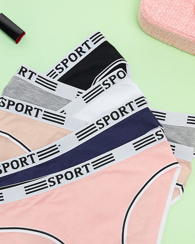 Un ensemble de culottes en coton pour femmes avec un caoutchouc sportif 6 / paquet - Sous-vêtements