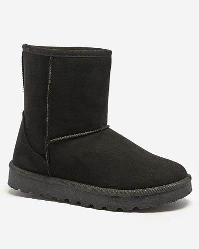 Bottes de neige isolées en daim écologique pour femmes en noir Xetik - Footwear