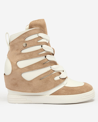Royalfashion Marron clair Pamstinsa Bottes sportives à talons pour femmes