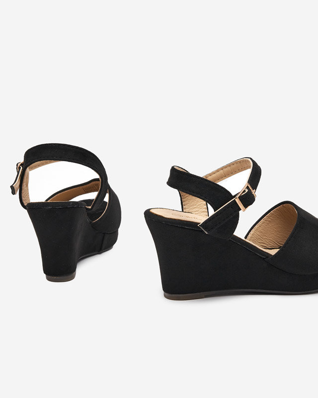 OUTLET Sandales compensées noires pour femme Nalem - Footwear