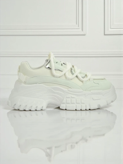 Sneakers pour femmes Artemisia Bianca sur plateforme en cuir écologique de 6,5 cm