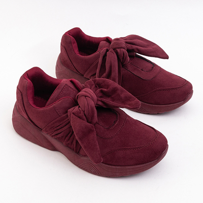 Chaussures de sport femme marron avec nœud Montrel - Chaussures